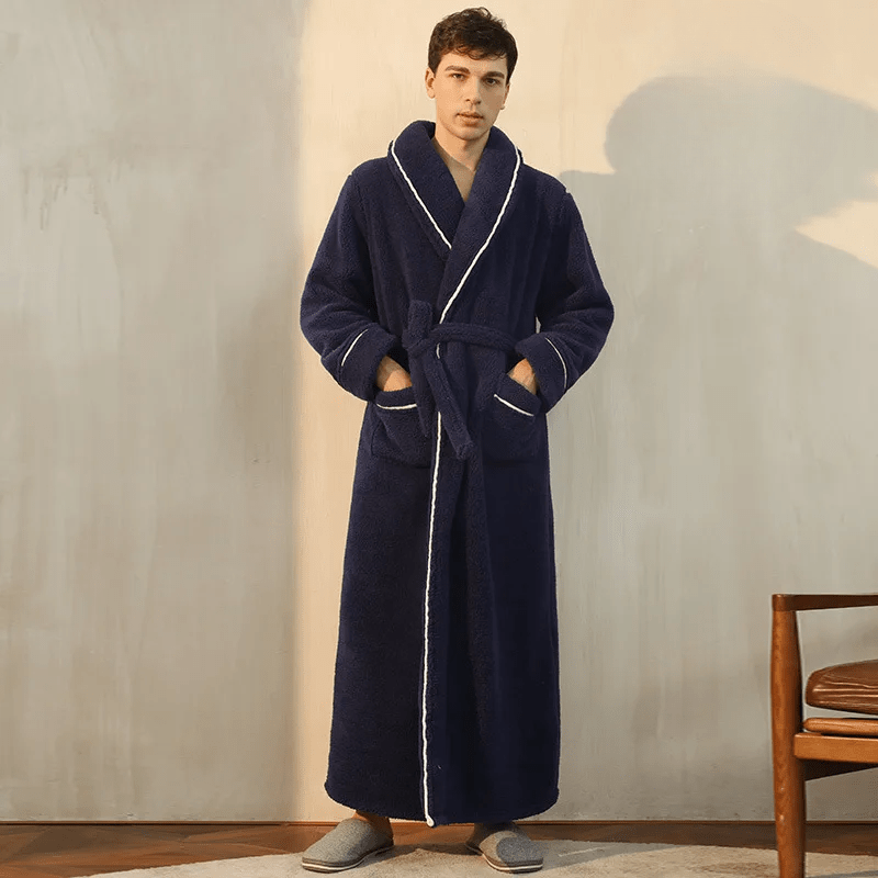 Peignoir PlushTherm | Peignoir de bain chaud en flanelle douce pour l'hiver