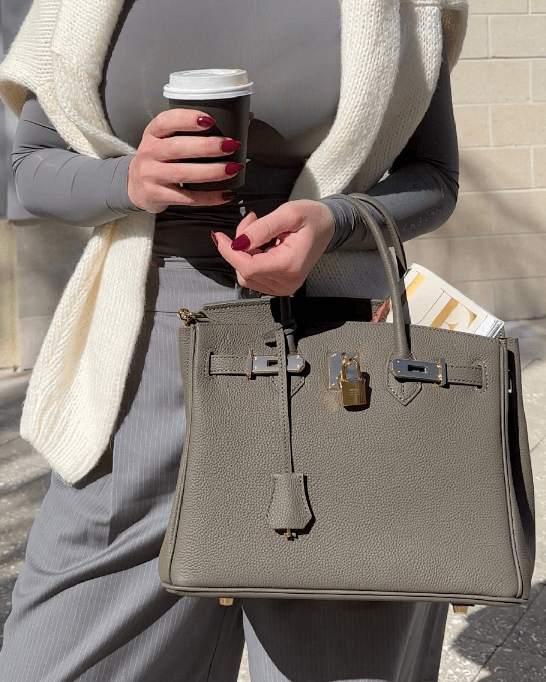 Women's Handbag Leather Tote with Shoulder Strap