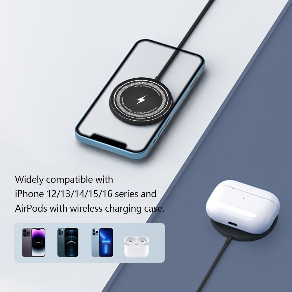 Bezdrátová magnetická nabíječka telefonu s USB kabelem