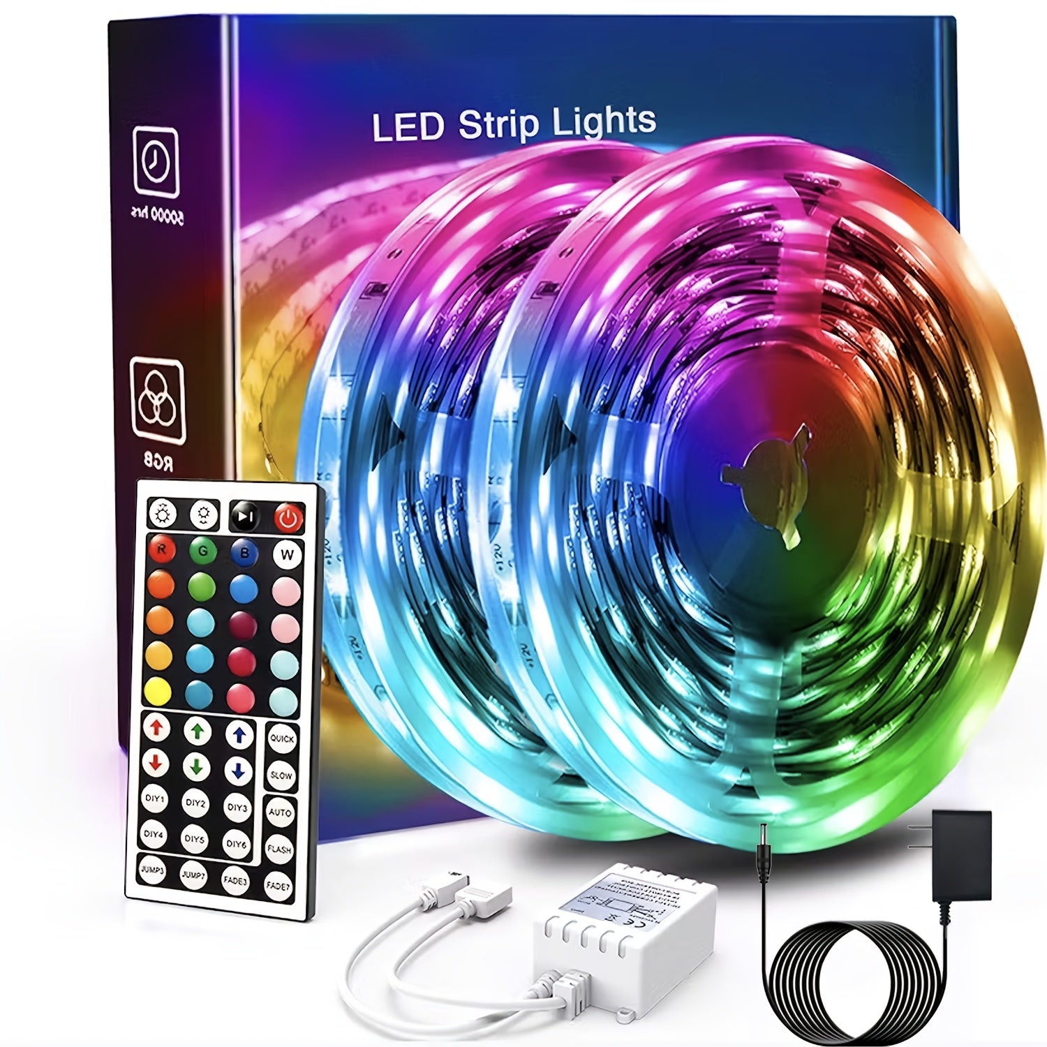 LED-strips med farveskift og fjernbetjening