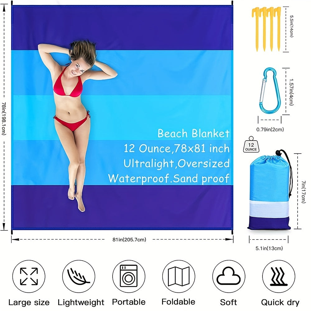 Waterproof Beach Blanket | Sandproof Outdoor Mat for Camping