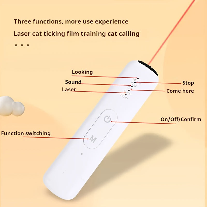 Jouet laser pour chat rechargeable, stimulateur interactif pour animal de compagnie