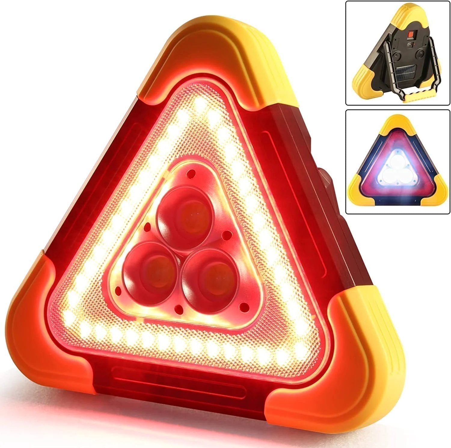 LED nouzové světlo trojúhelník solární bezpečnostní lampa