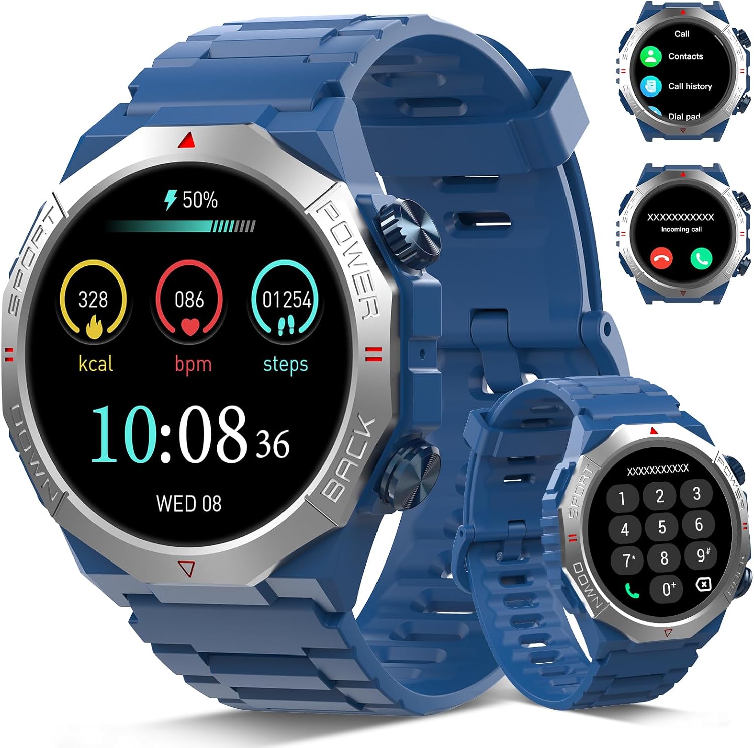 Smart Watch Rugged Fitness Tracker Bluetooth
