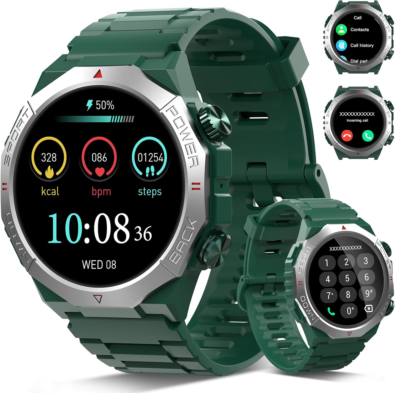 Smart Watch Rugged Fitness Tracker Bluetooth