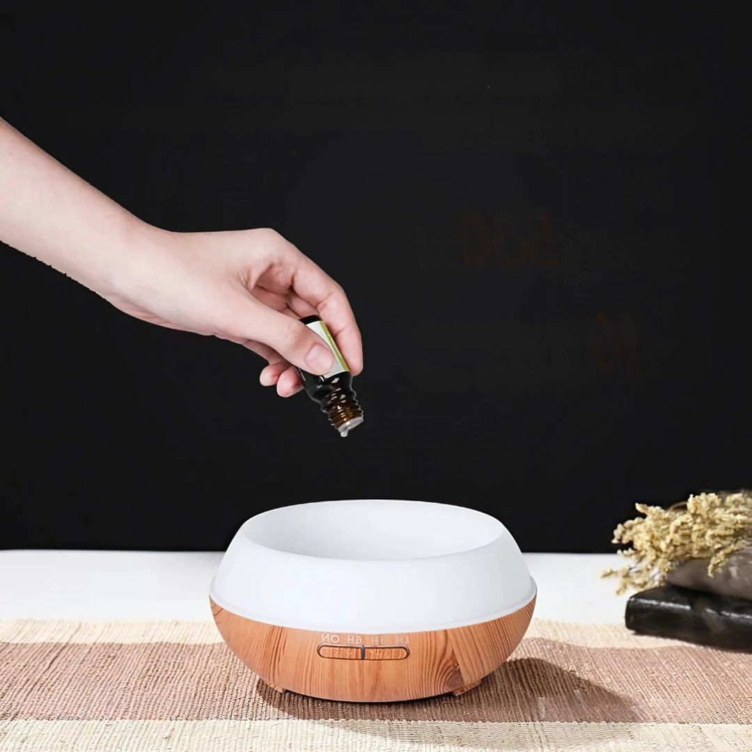 Aroma difuzér s dřevěným vzorem zvlhčovač vzduchu pro domácnost