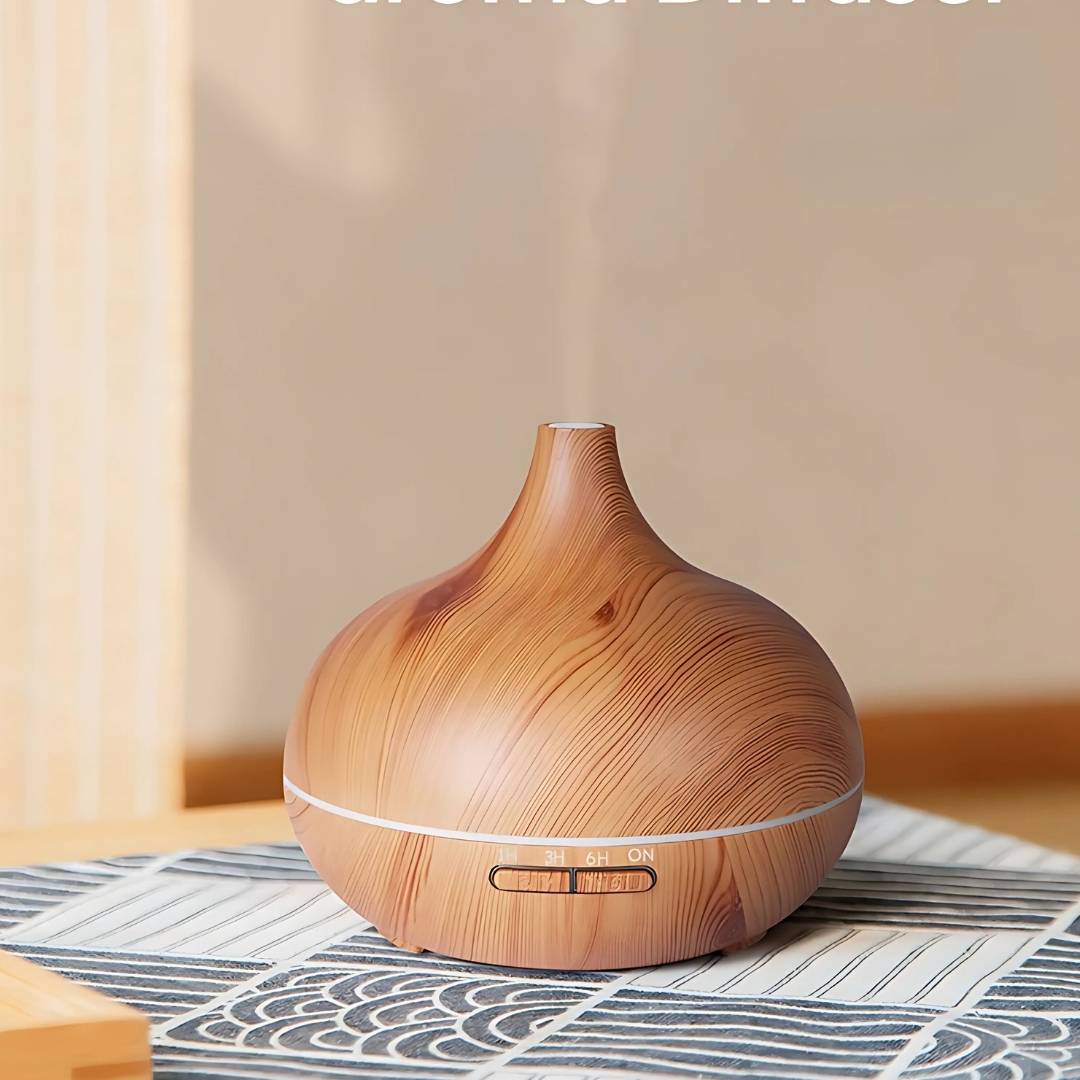 Aroma difuzér s dřevěným vzorem zvlhčovač vzduchu pro domácnost