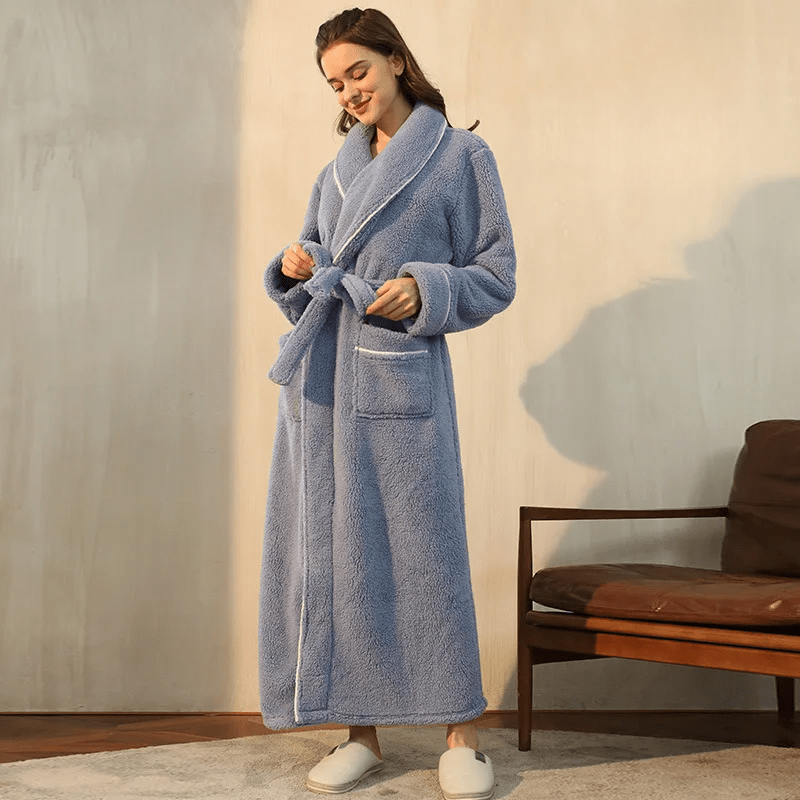 Peignoir PlushTherm | Peignoir de bain chaud en flanelle douce pour l'hiver