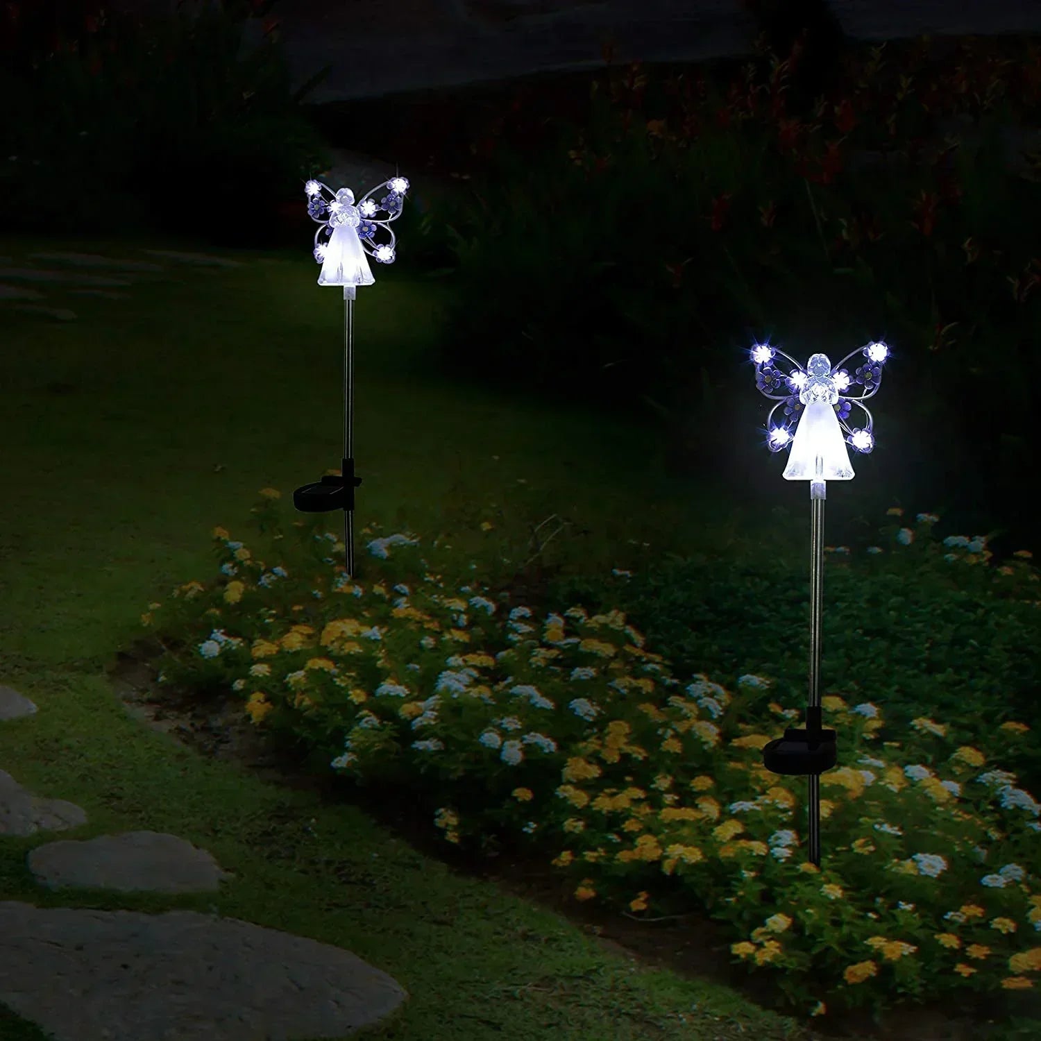 Lanterne de jardin LED Ange solaire Luminous Haven – Éclairage extérieur élégant pour jardins et mémoriaux