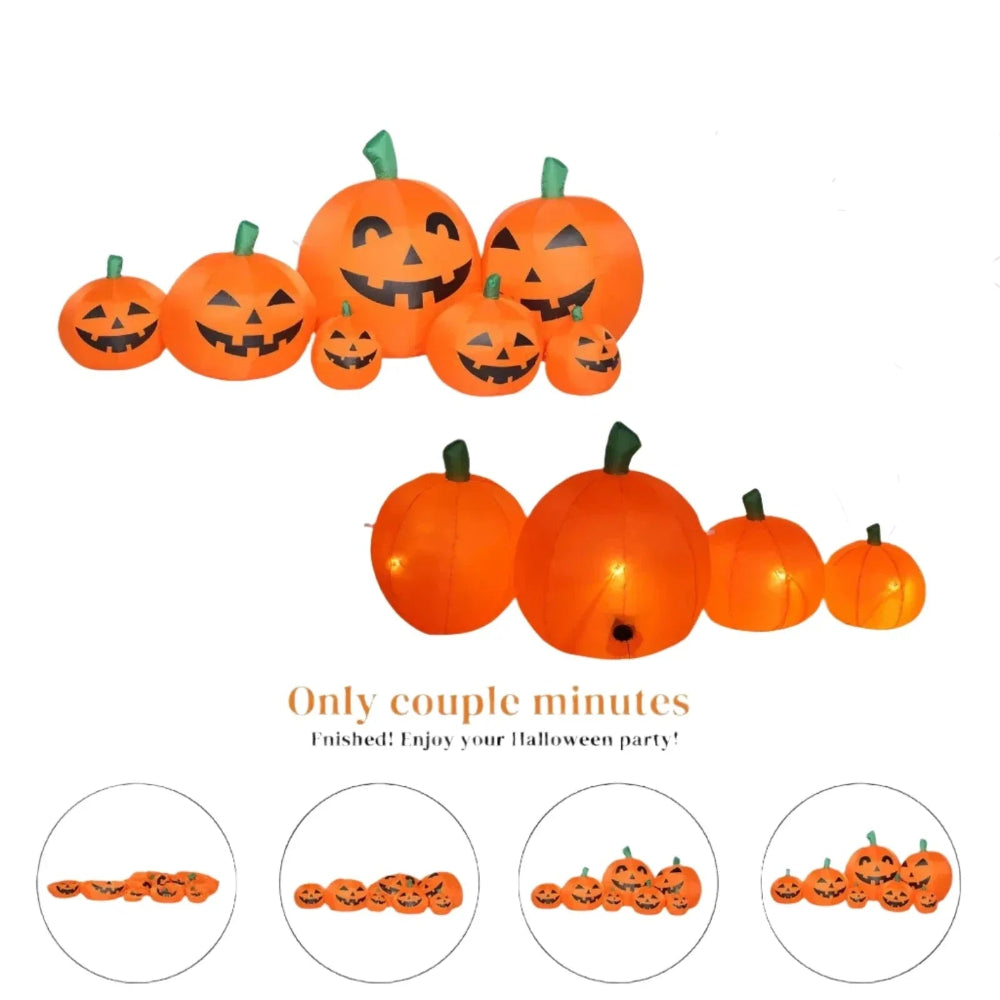 7ft Halloween Inflatable Pumpkin Decoration with LED Lights – Outdoor Yard Display, Easy Setup - Image 5