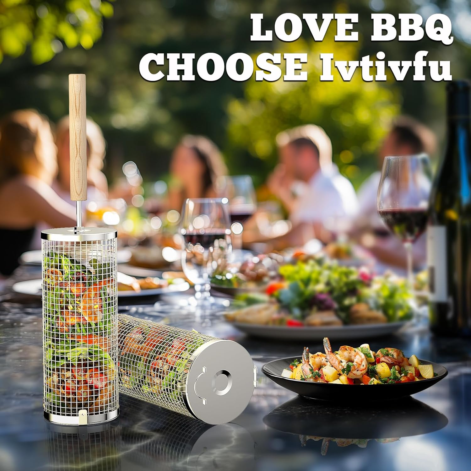 Paniers de grill premium | Outil de barbecue en acier inoxydable pour la cuisson en plein air