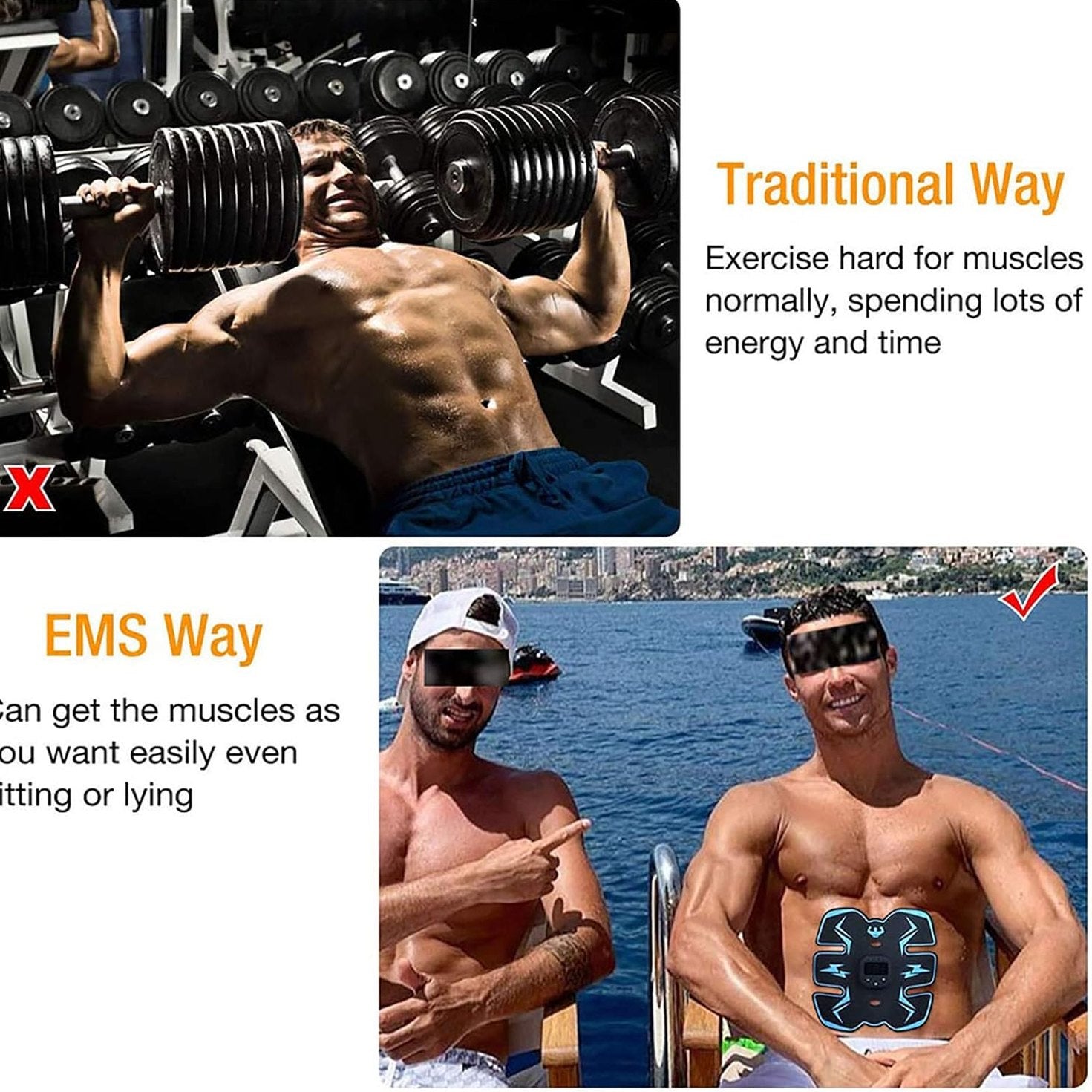 Abs Stimulator Belt with EMS Muscle Training