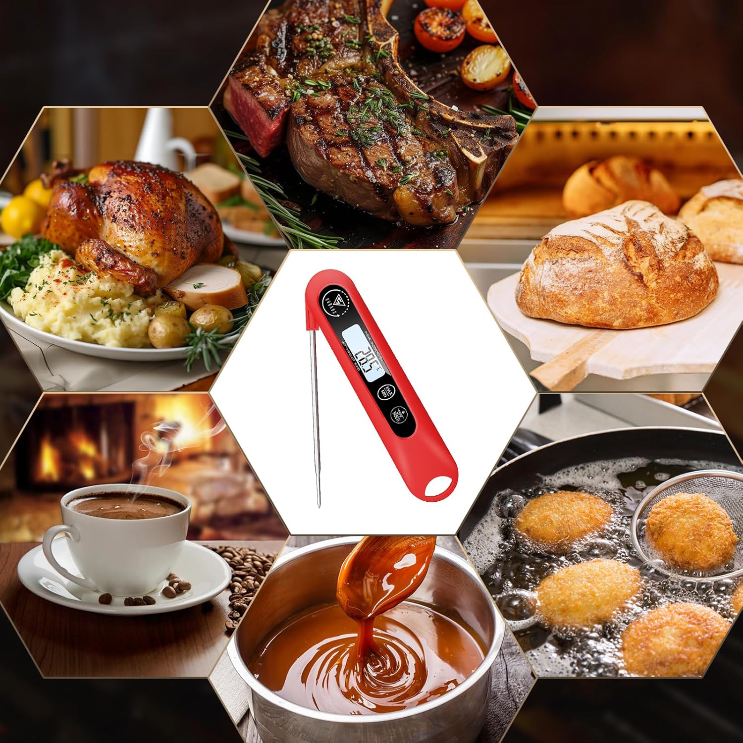 Kødtermometer Digital Sonde til Madlavning BBQ