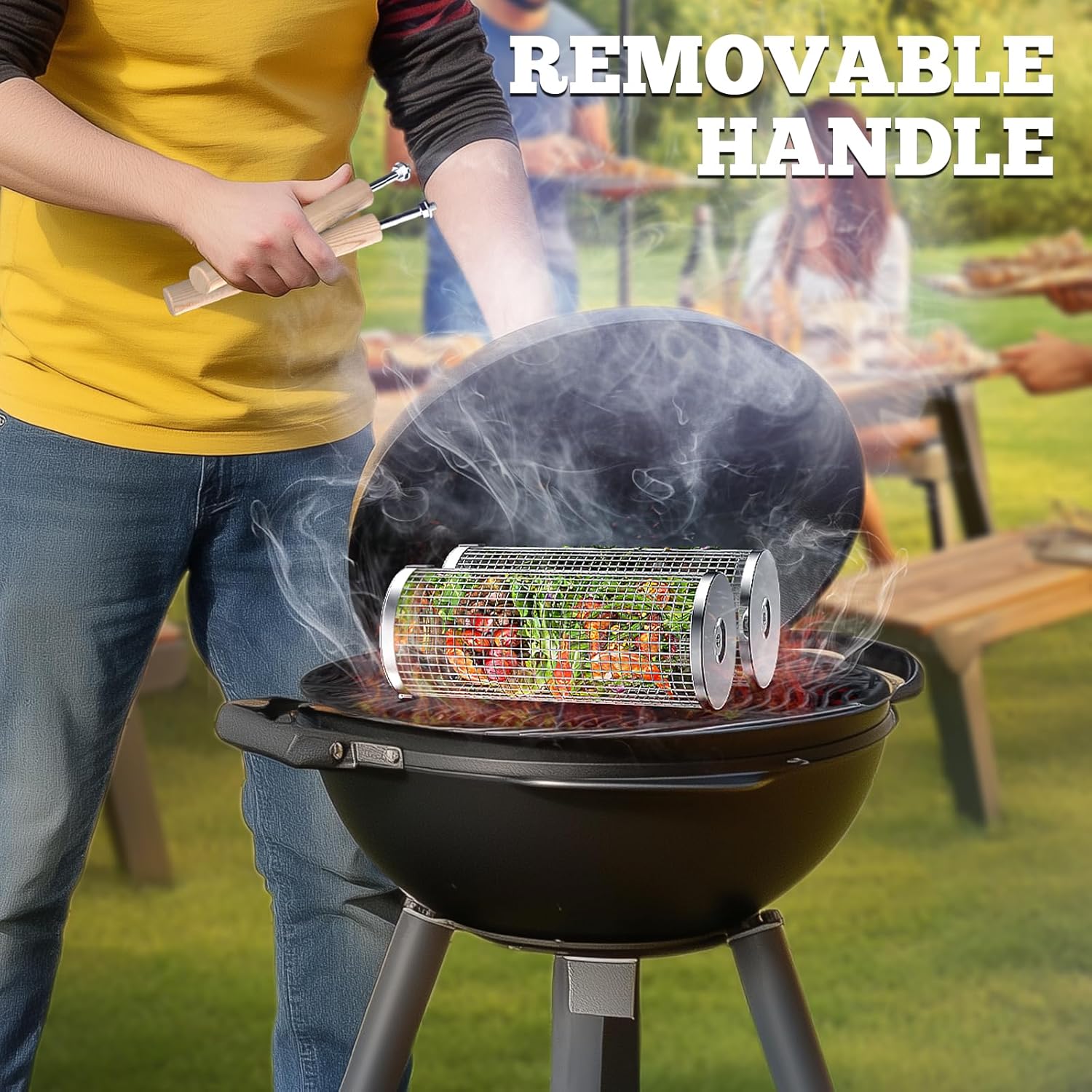 Paniers de grill premium | Outil de barbecue en acier inoxydable pour la cuisson en plein air