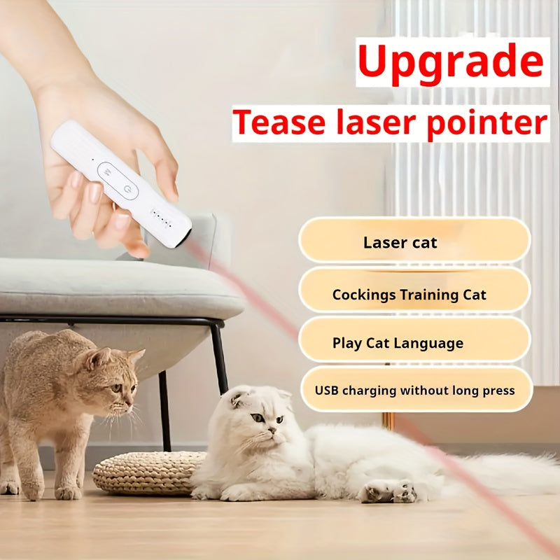 Jouet laser pour chat rechargeable, stimulateur interactif pour animal de compagnie