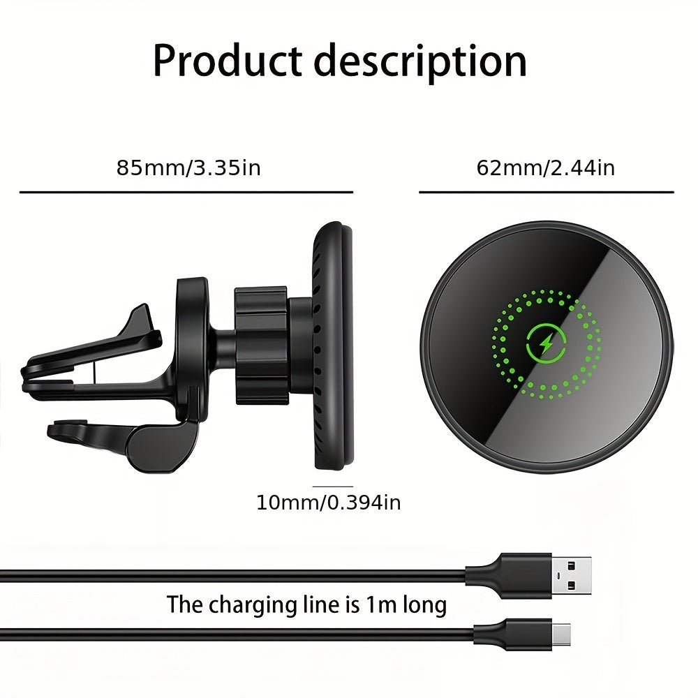 Bezdrátová nabíječka do auta Magnetický držák na telefon
