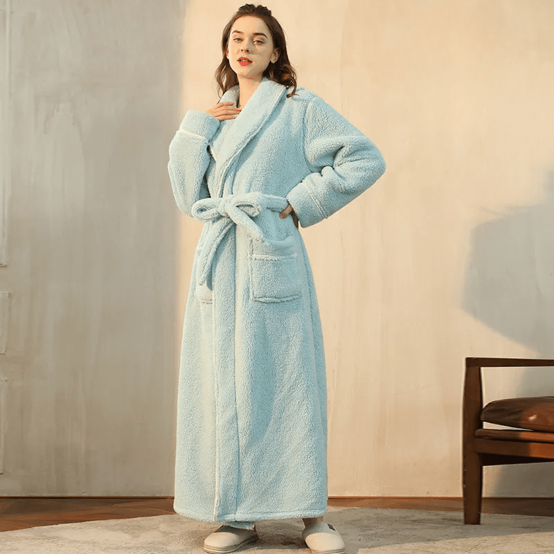 Peignoir PlushTherm | Peignoir de bain chaud en flanelle douce pour l'hiver