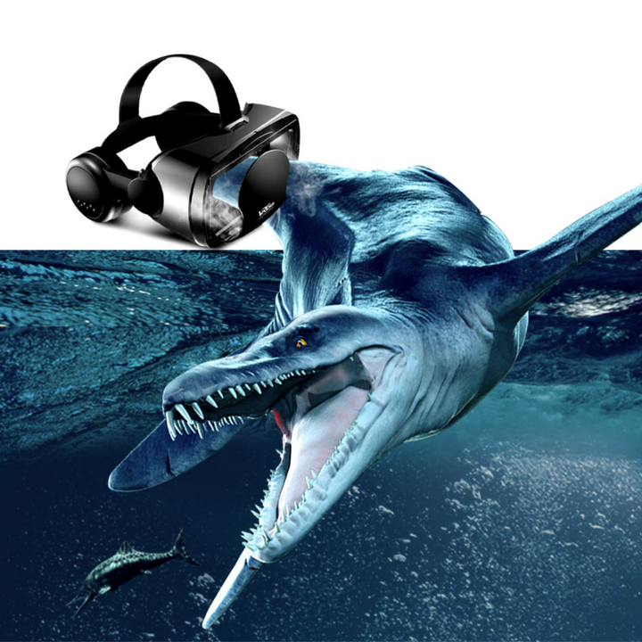 VR Headset with Built-In Headphones