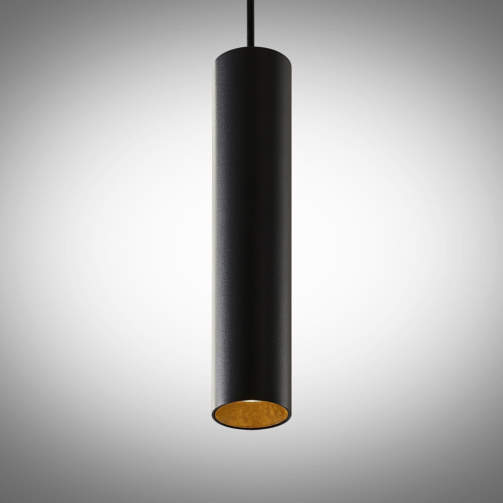 Pendel Lys Sort Aluminium Rør Stil