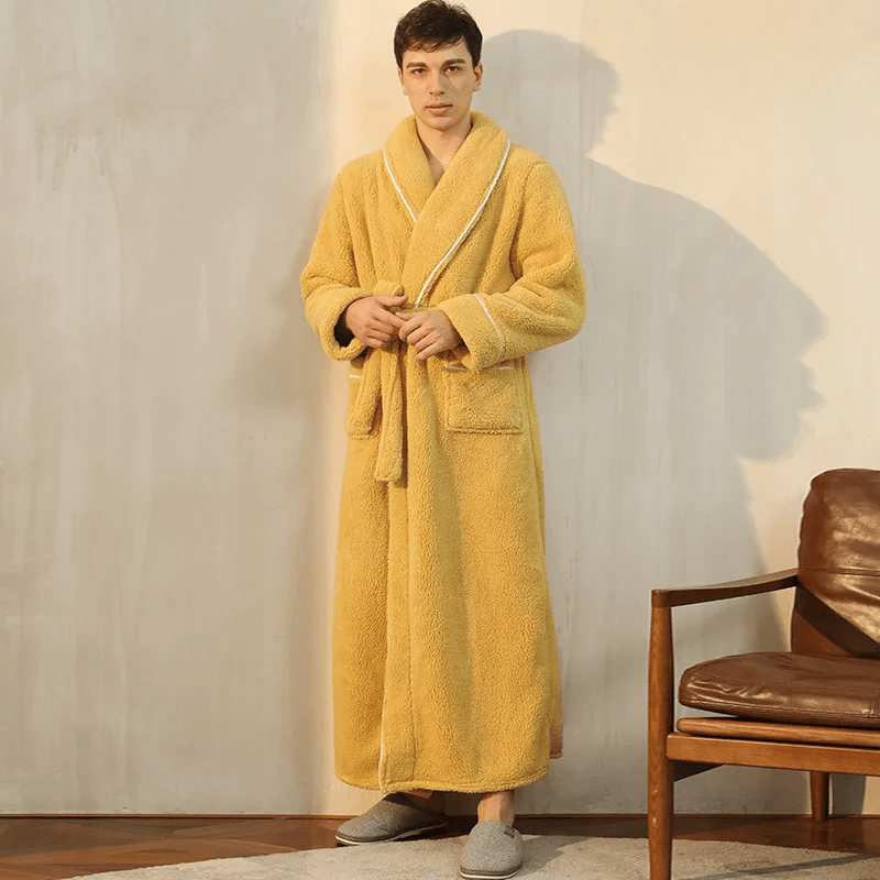 Peignoir PlushTherm | Peignoir de bain chaud en flanelle douce pour l'hiver