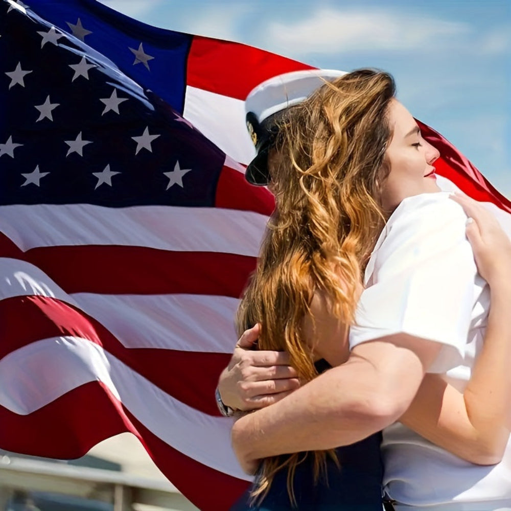 Drapeau américain extérieur polyester robuste œillets en laiton