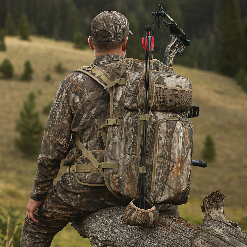 Men’s Tactical Waterproof Hunting Gear Backpack | Bow Holder, Quiver