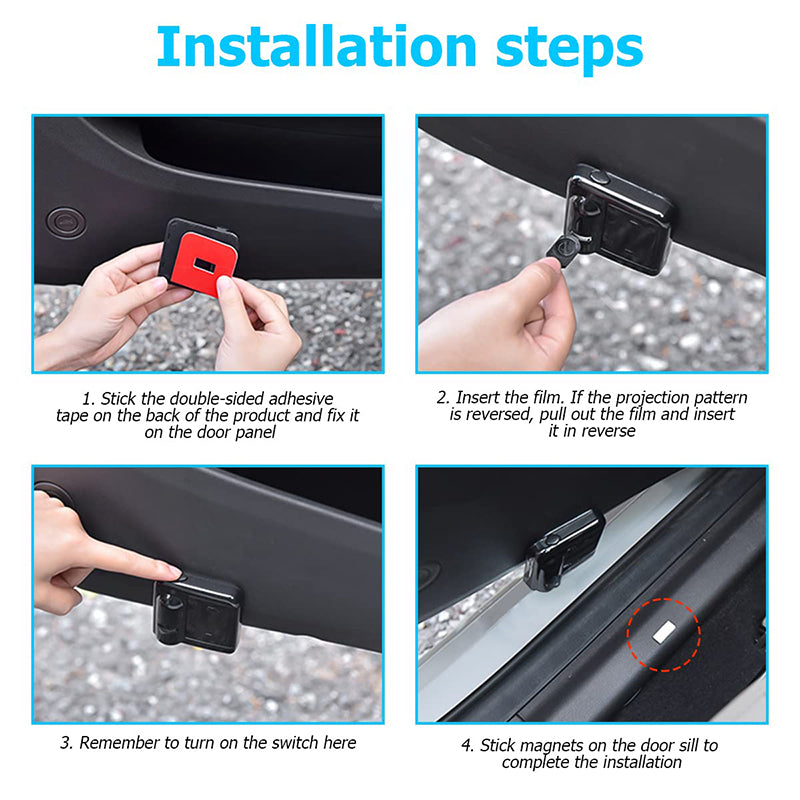 Auto doplňky LED projektor světla dveří