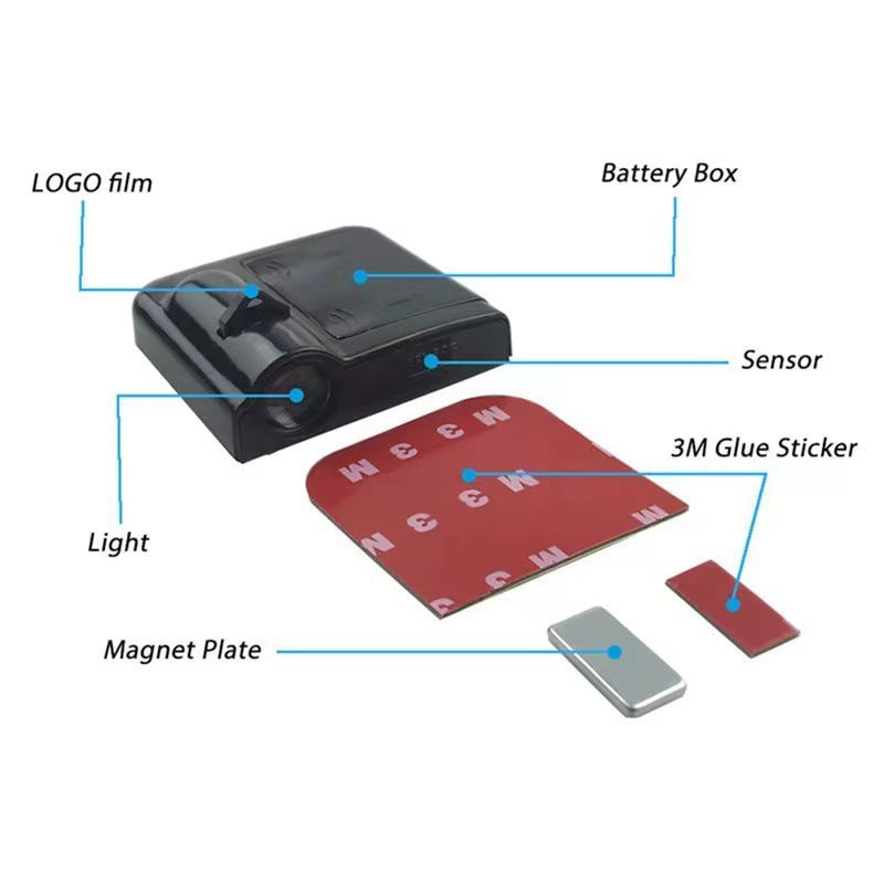 Auto doplňky LED projektor světla dveří