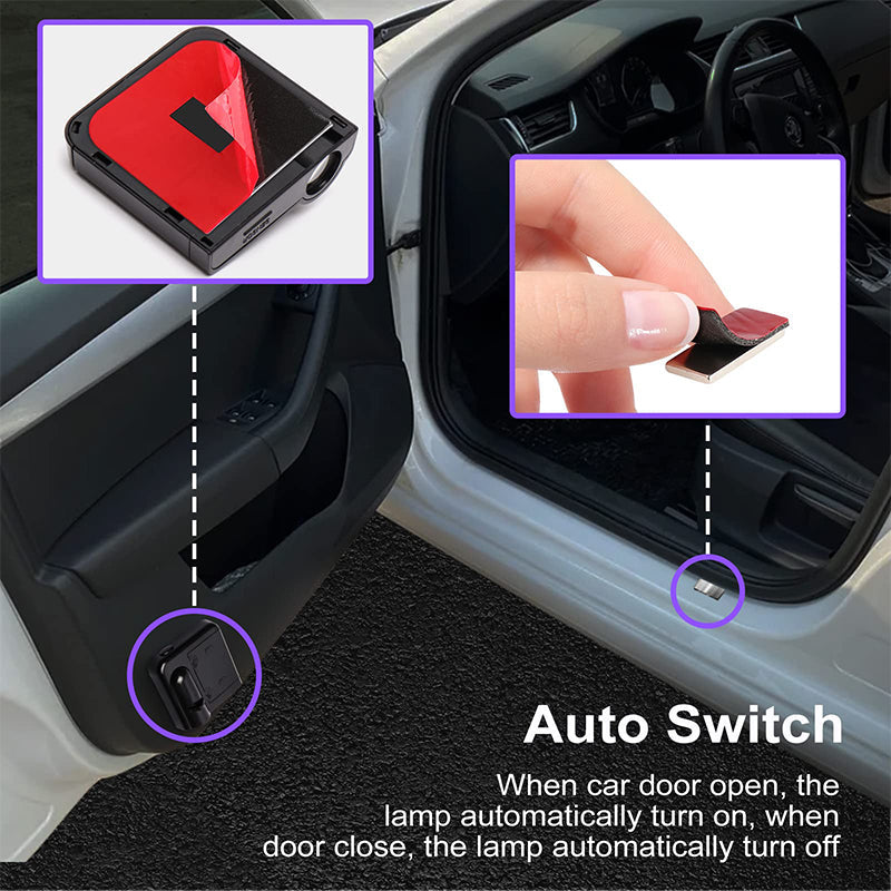 Auto doplňky LED projektor světla dveří