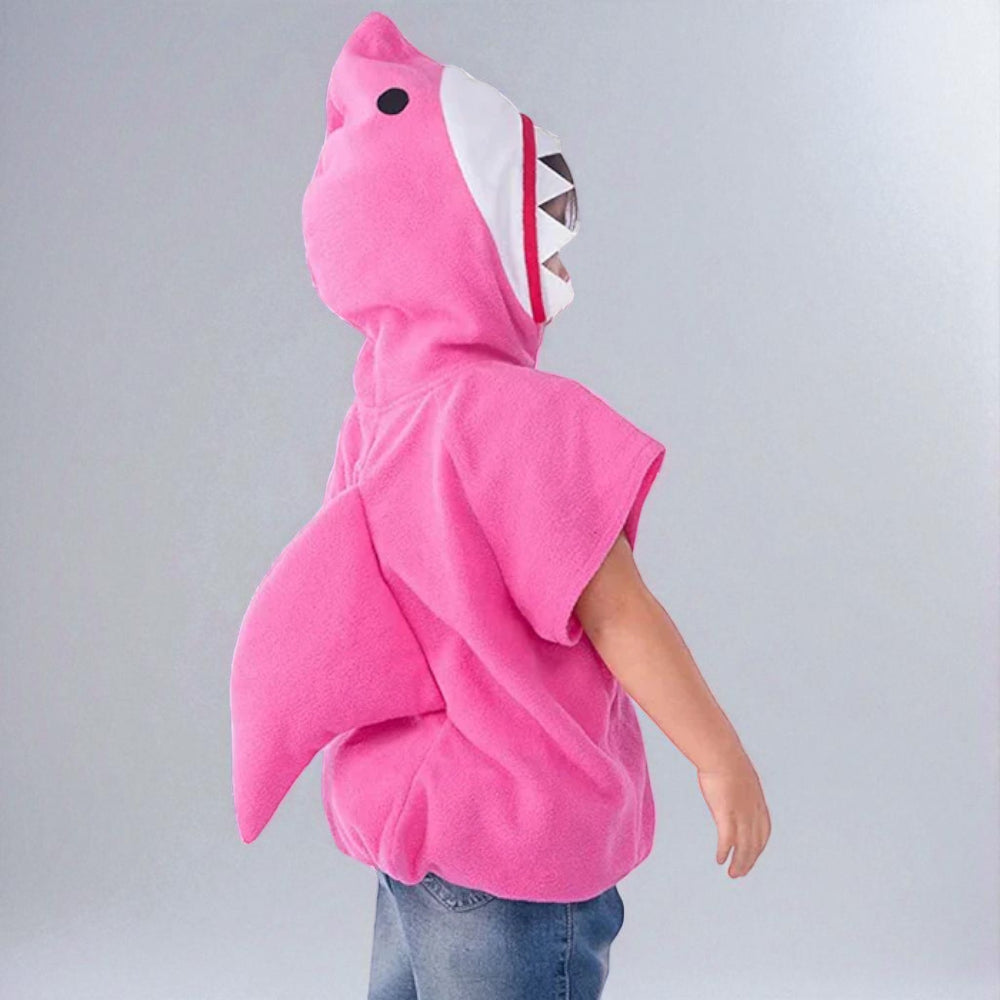 Costume per Bambino Baby Shark di Halloween con Felpa con Cappuccio in Pile
