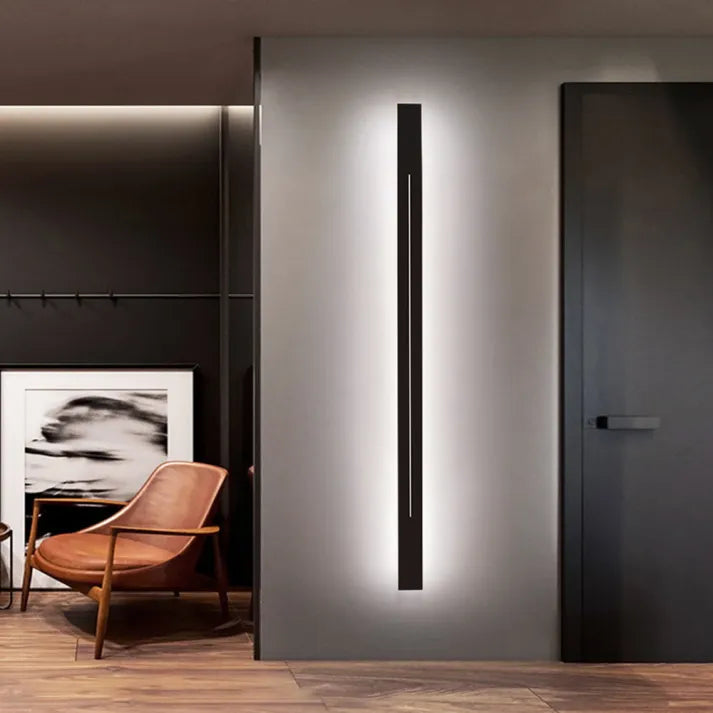 Applique murale LED | Applique intérieure verticale moderne noire
