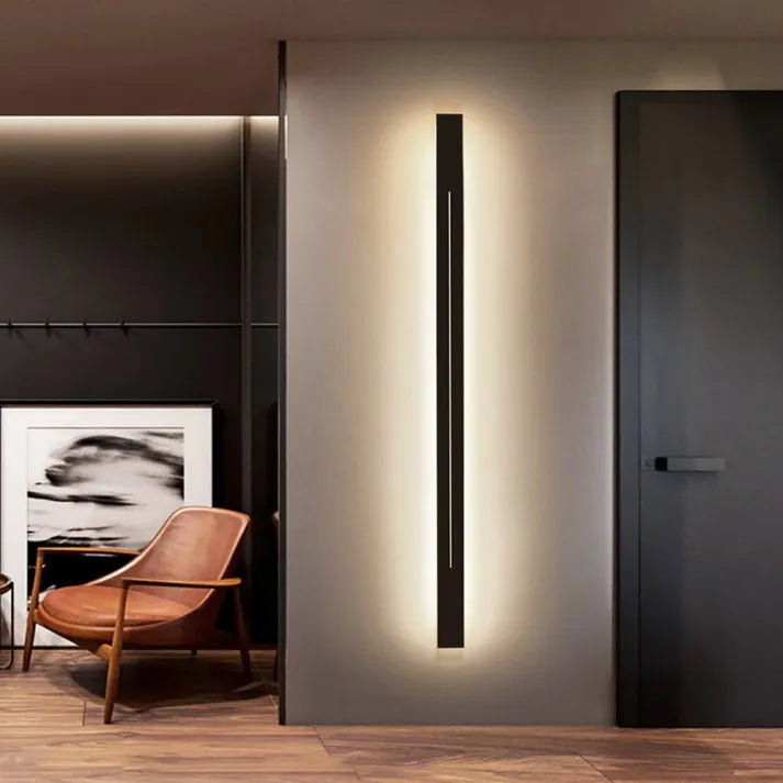 Applique murale LED | Applique intérieure verticale moderne noire