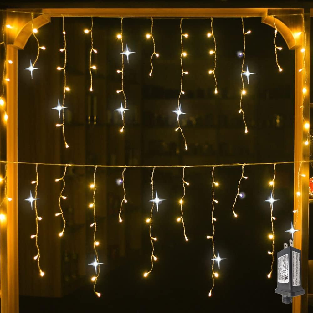 GlowCurtain | Rideau lumineux LED scintillant pour décoration extérieure