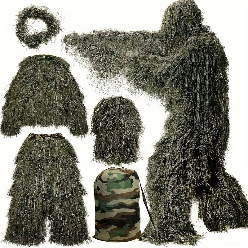 Men's Camouflage Tactical Ghillie Suit | Lightweight 3D Hunting Gear
