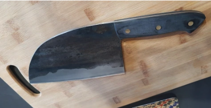 Håndsmedet kulstofstål kokkekniv