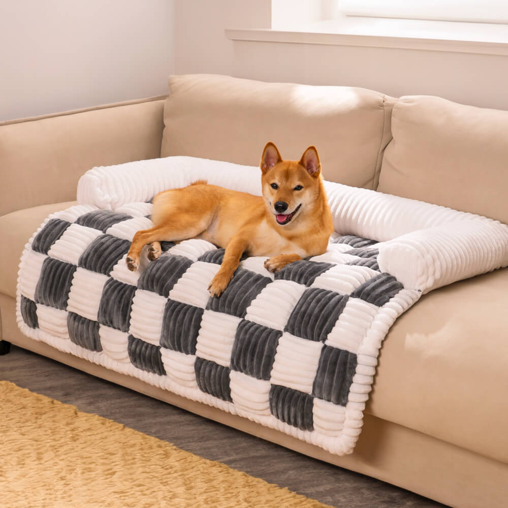 Tapis pour lit de chien – Coussin doux antidérapant pour animal de compagnie