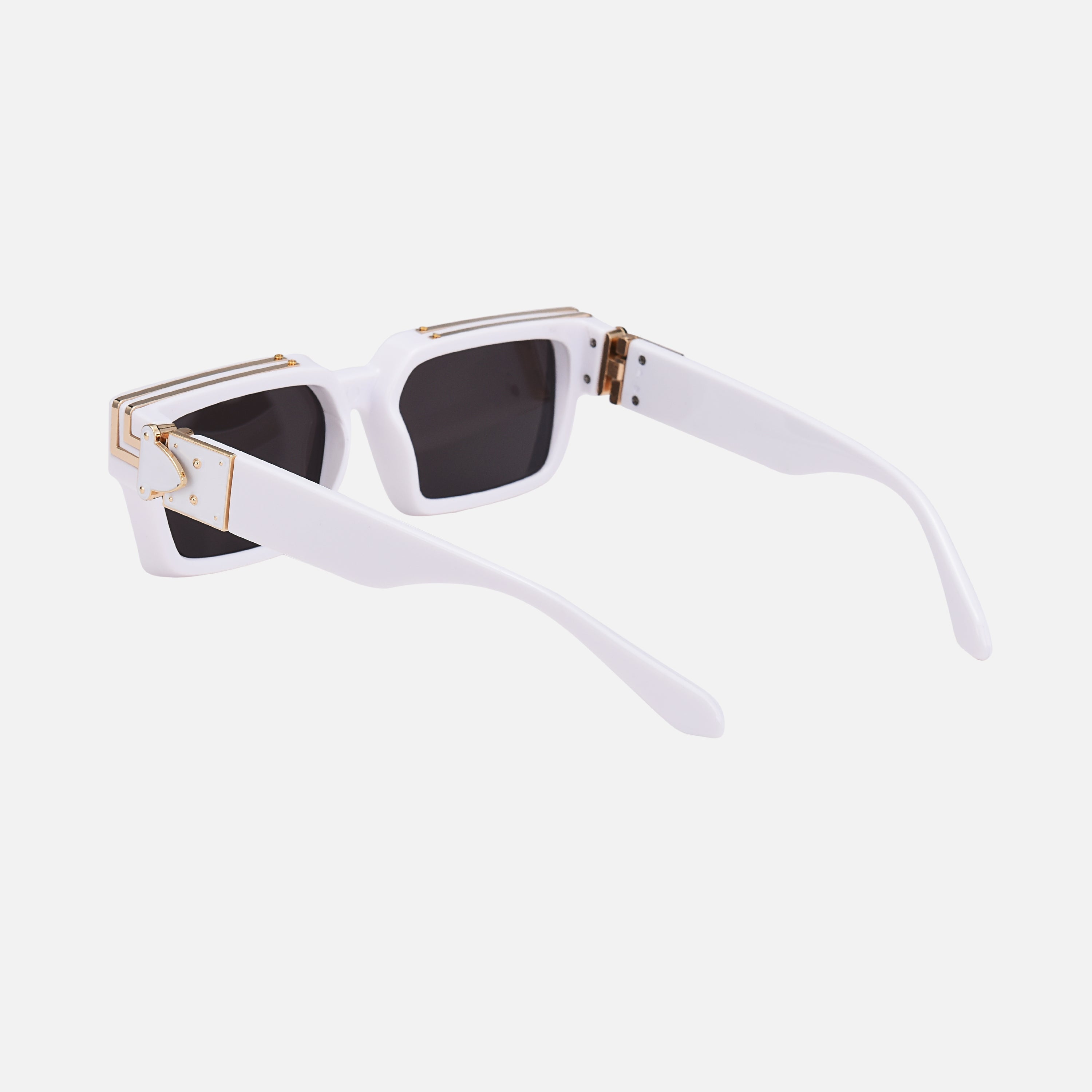 Lunettes de soleil carrées noires avec protection UV
