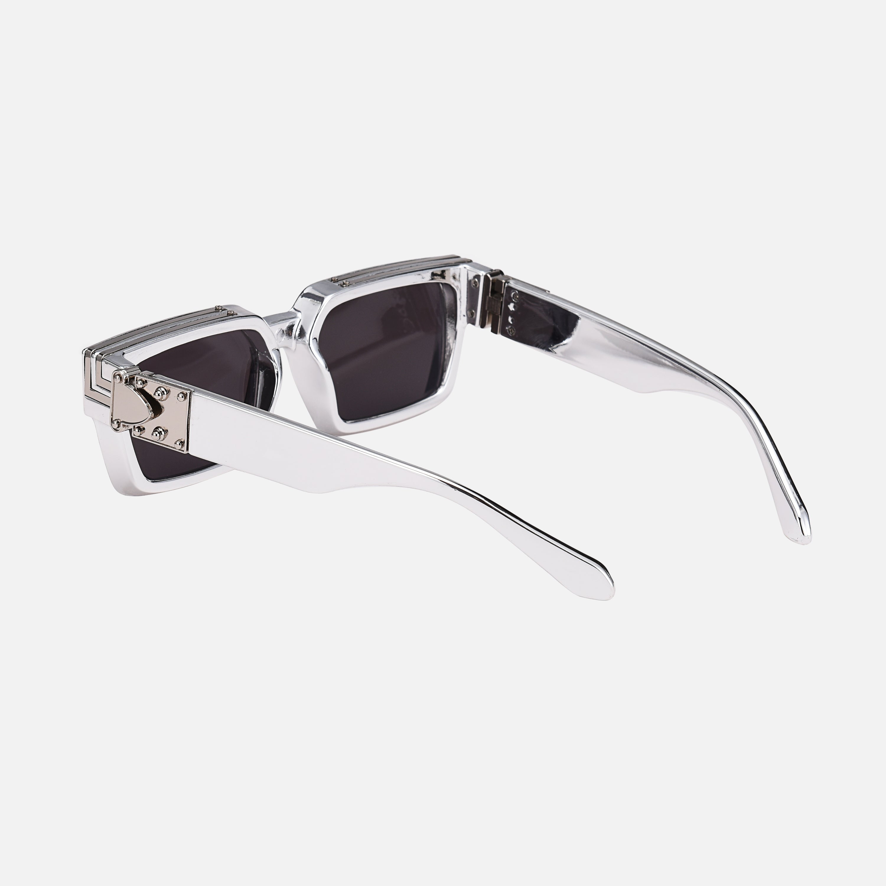 Lunettes de soleil carrées noires avec protection UV