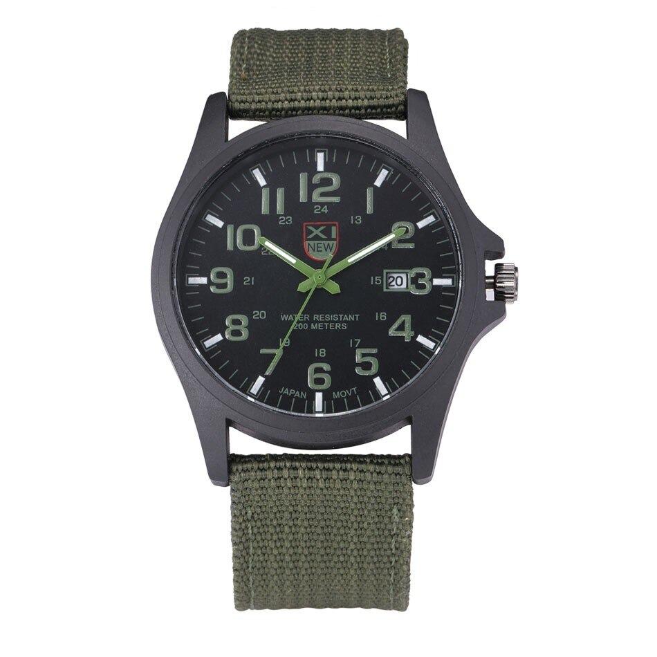 Montre étanche en toile style militaire pour homme