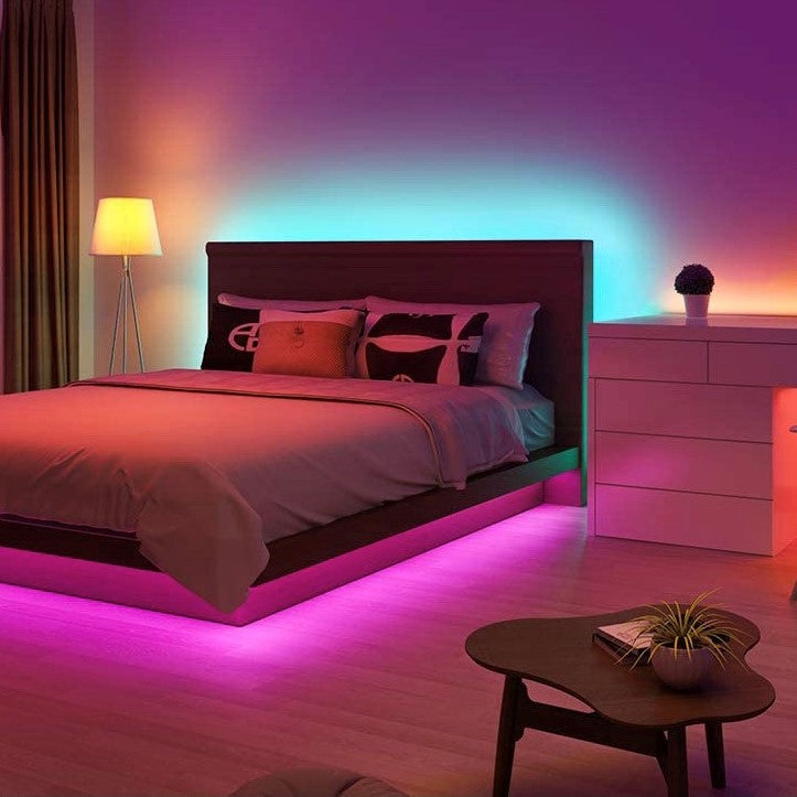 LED Strip Lys Fjernbetjening Farveskiftende Stemning