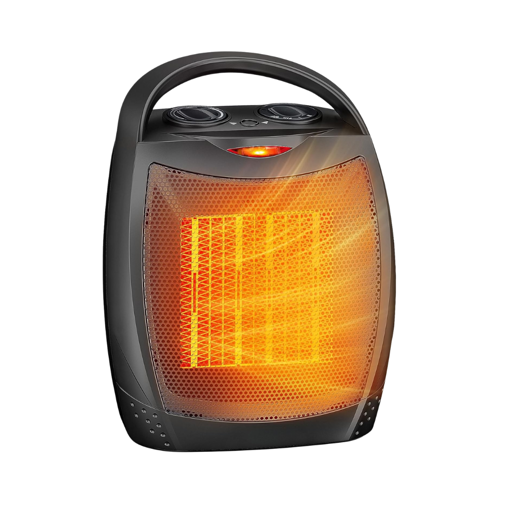 Calefactor eléctrico portátil de cerámica para interiores con control remoto