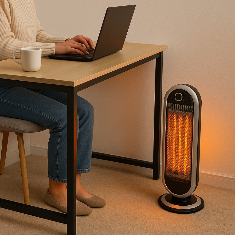 Electric Space Heater Portable Indoor Energy Efficient Oscillating