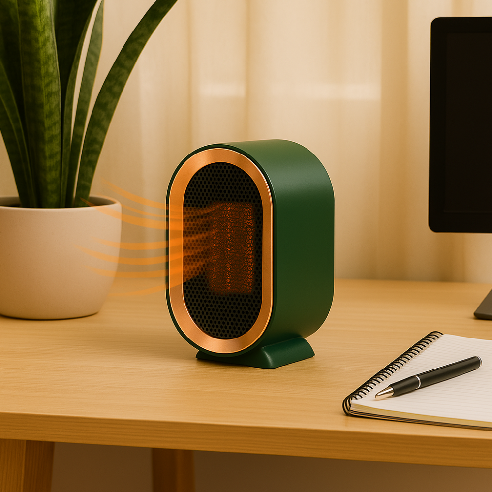 Calefactor Cerámico Portátil de Bajo Consumo para Hogar y Oficina