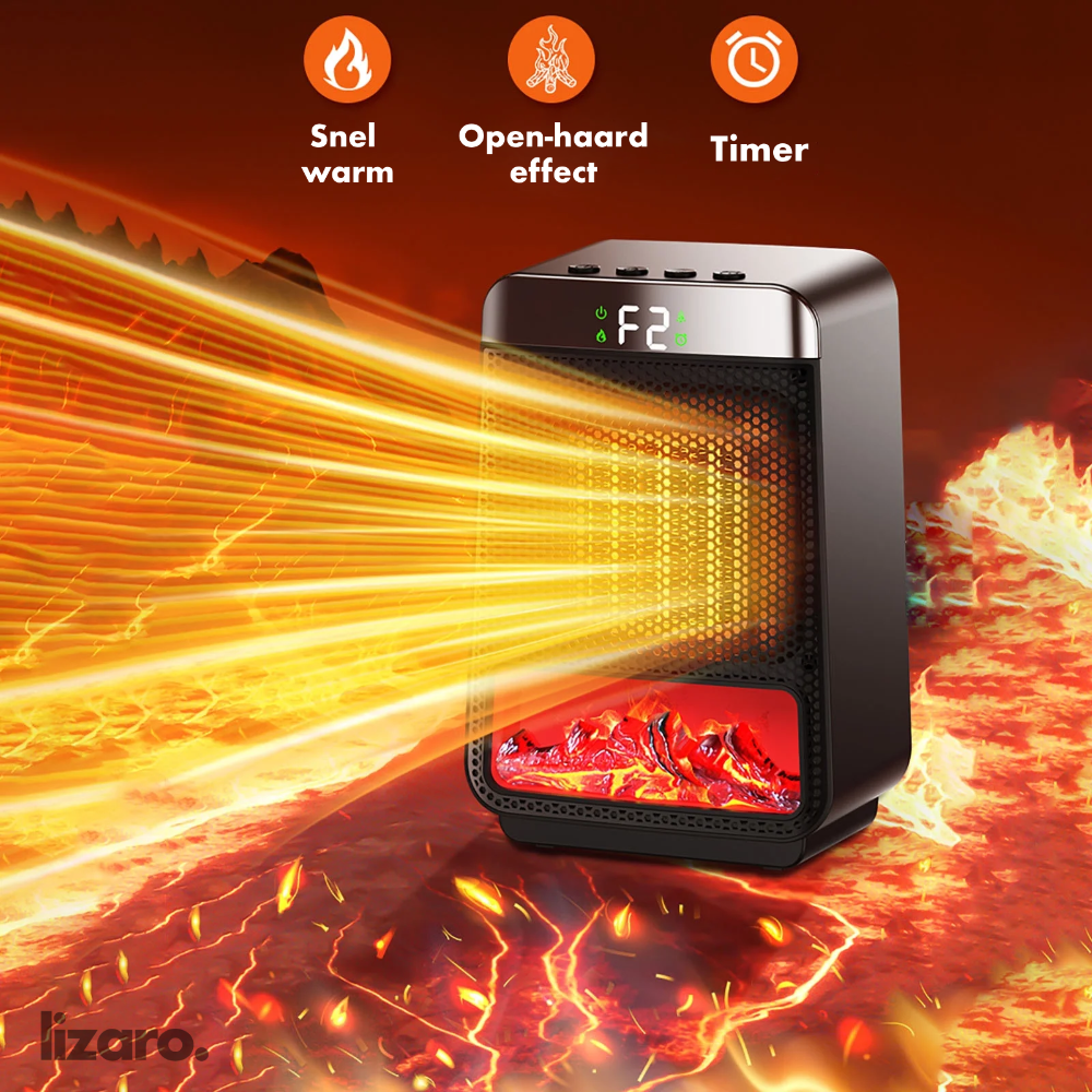 Calefactor eléctrico de espacio eficiente en energía con termostato ajustable