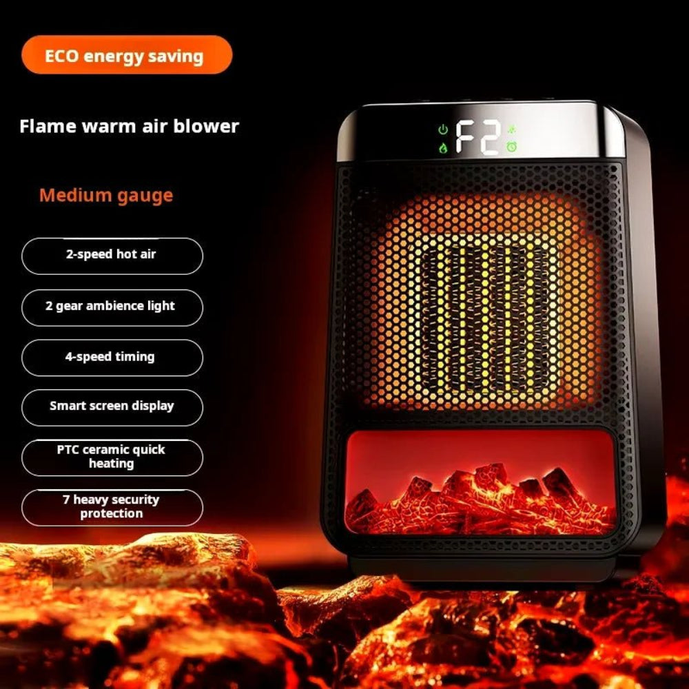 Calefactor eléctrico de espacio eficiente en energía con termostato ajustable