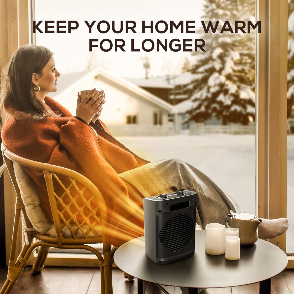 Calefactor eléctrico eficiente en energía para uso en casa, oficina y dormitorio