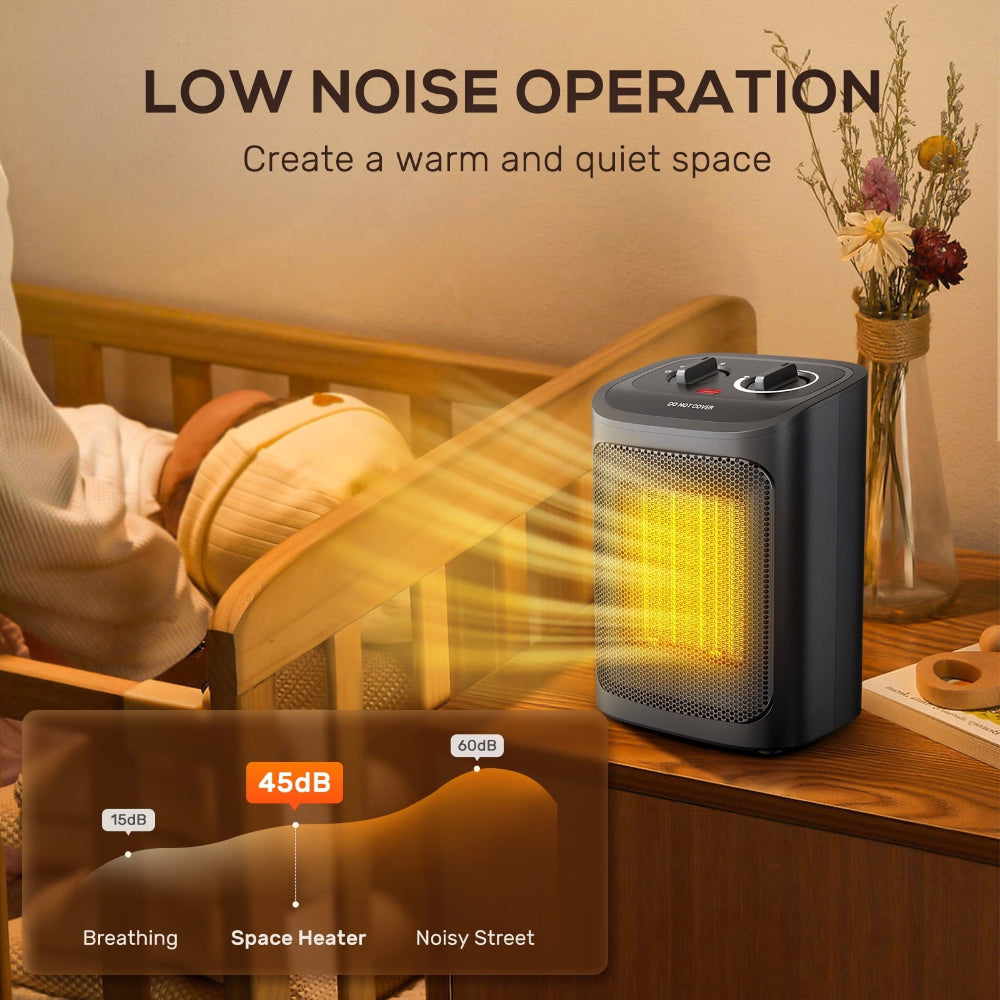 Calefactor eléctrico eficiente en energía para uso en casa, oficina y dormitorio