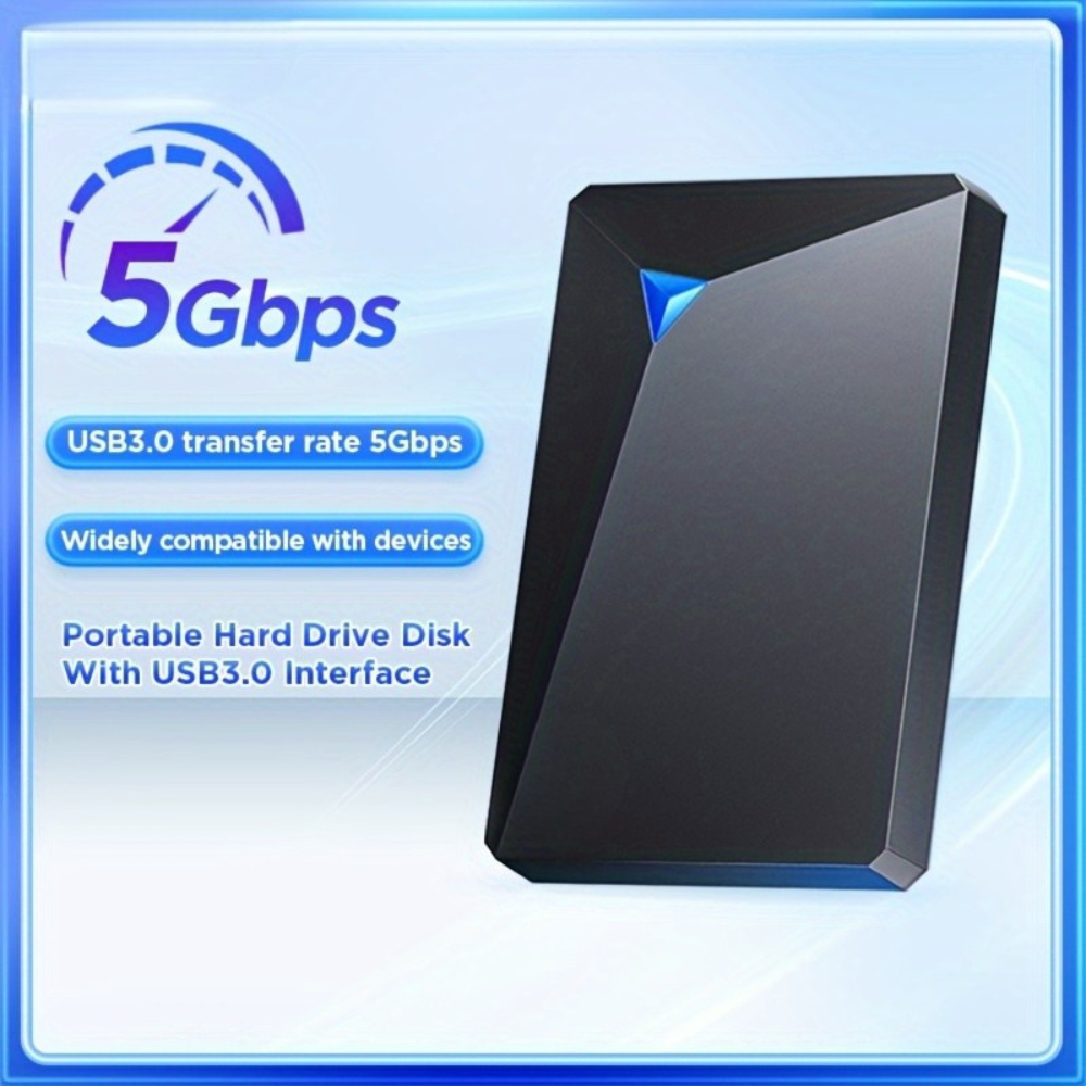External Hard Drive Portable USB Storage Fast Transfer Backup