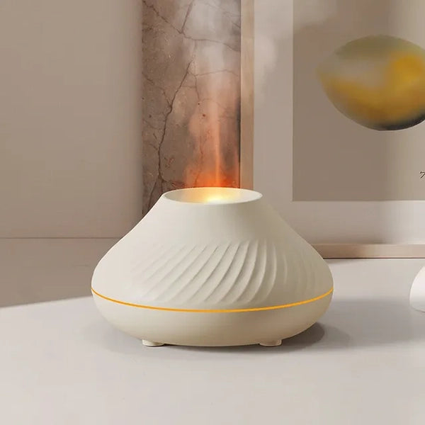 Diffuseur d'arôme à effet flamme avec humidificateur
