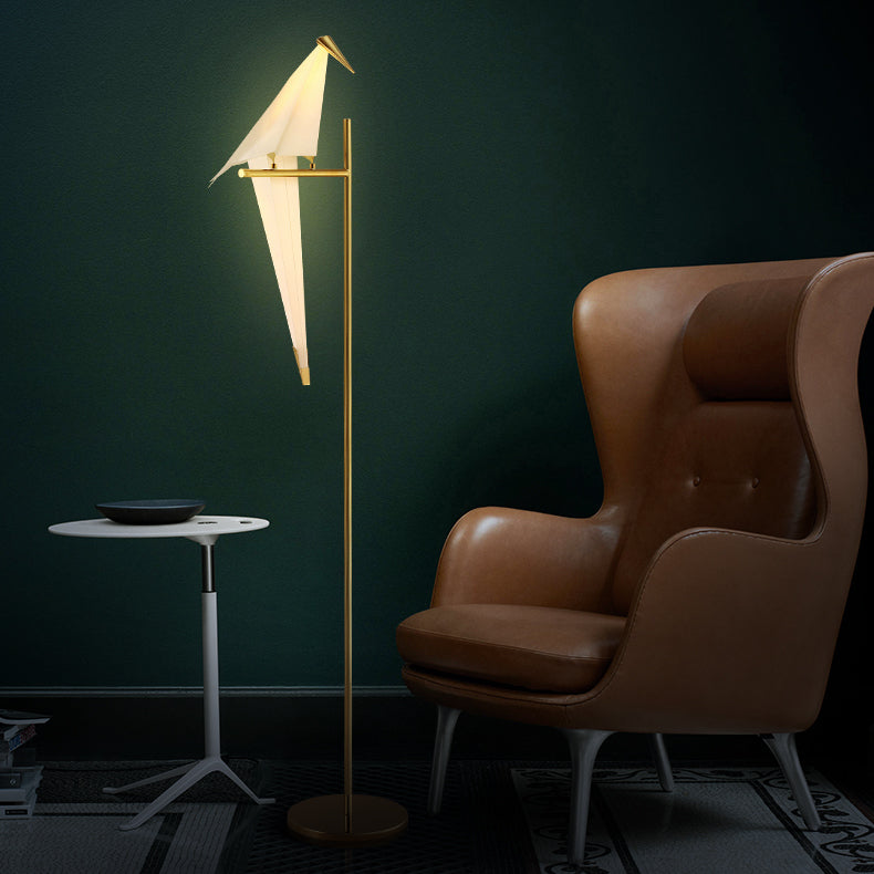 Moderne origami fugle gulvlampe